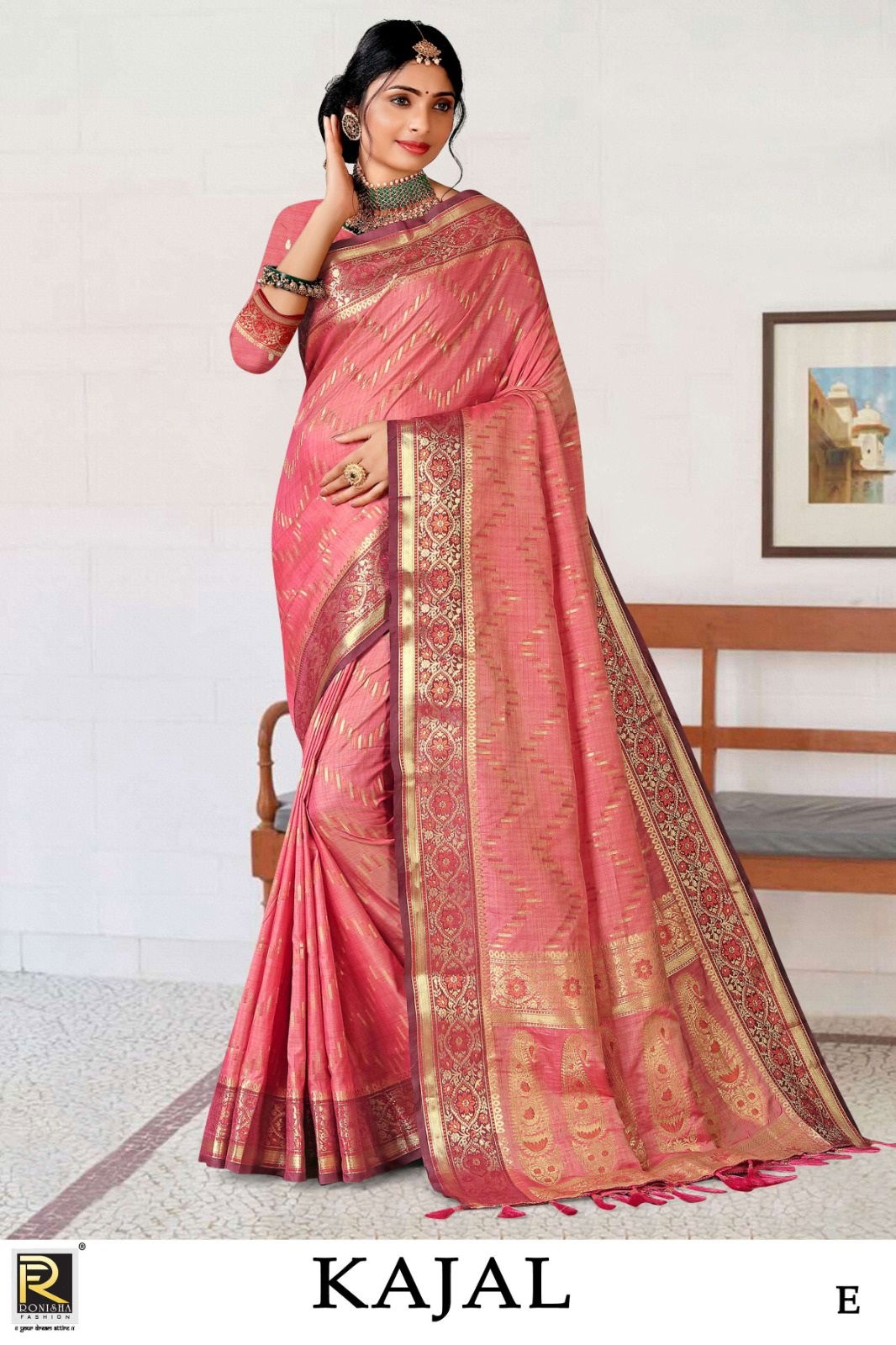 Kajal A To F Ronisha Banarsi Silk Sarees Catalog